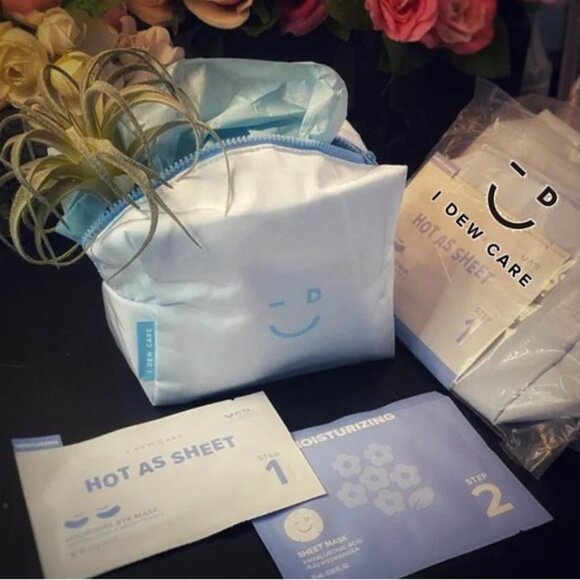 4 Pack RARE I Dew Care Makeup Pouch & Hot as Sheet Mask Sets 4 - Picture 2 of 7